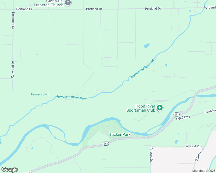 map of restaurants, bars, coffee shops, grocery stores, and more near 2285 Riverdale Road in Hood River