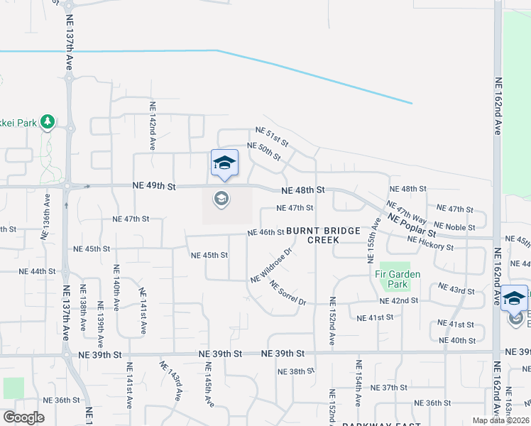 map of restaurants, bars, coffee shops, grocery stores, and more near 14905 Northeast 47th Street in Vancouver