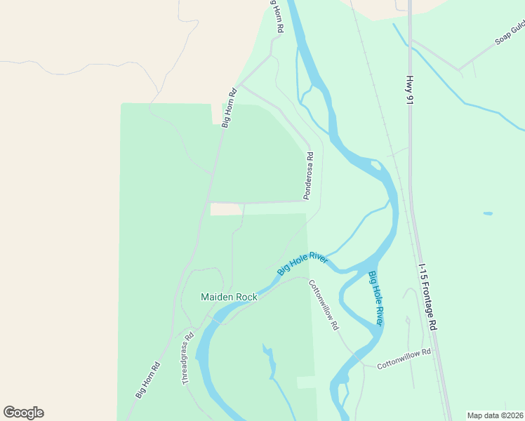 map of restaurants, bars, coffee shops, grocery stores, and more near 210 Ponderosa Road in Beaverhead County