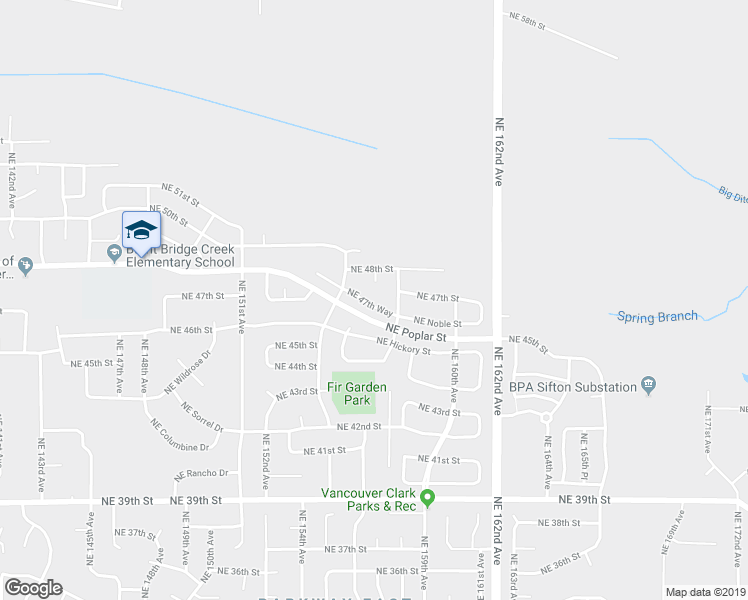 map of restaurants, bars, coffee shops, grocery stores, and more near 4707 Northeast 157th Court in Vancouver