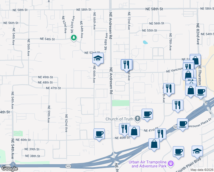 map of restaurants, bars, coffee shops, grocery stores, and more near in Vancouver