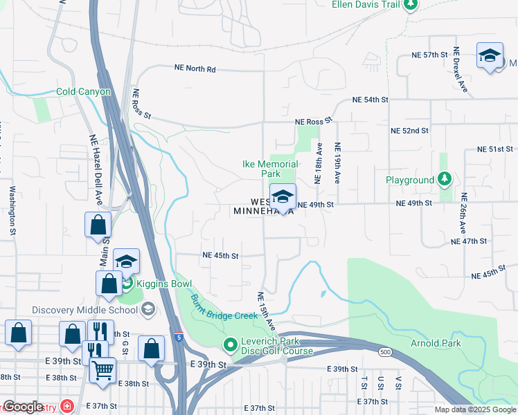 map of restaurants, bars, coffee shops, grocery stores, and more near 4806 Northeast 15th Avenue in Vancouver