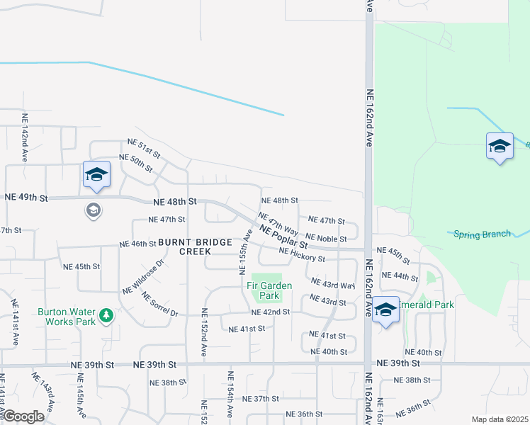 map of restaurants, bars, coffee shops, grocery stores, and more near 4719 Northeast 155th Avenue in Vancouver