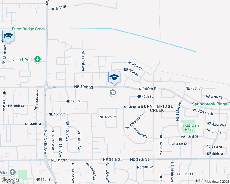 map of restaurants, bars, coffee shops, grocery stores, and more near 14619 Northeast 49th Street in Vancouver