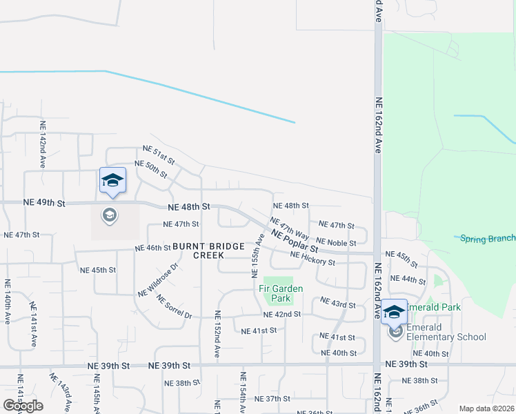 map of restaurants, bars, coffee shops, grocery stores, and more near 15410 Northeast 47th Circle in Vancouver