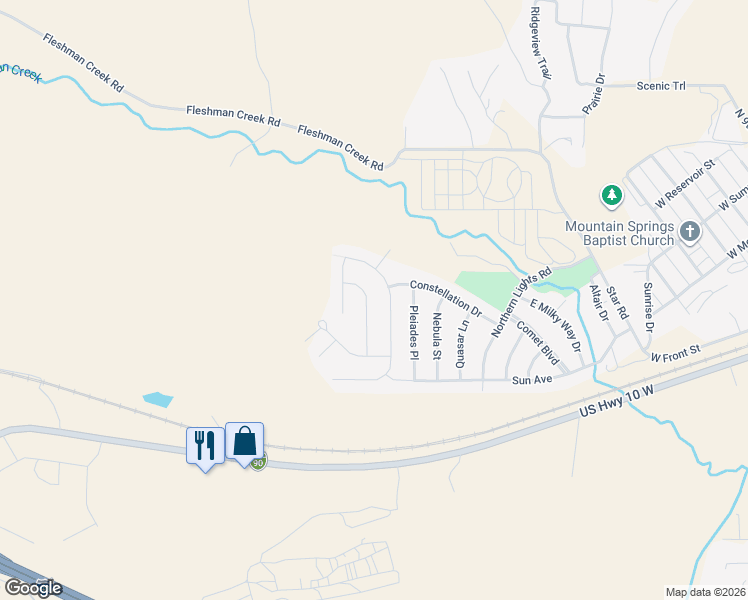 map of restaurants, bars, coffee shops, grocery stores, and more near 1007 Meriwether Drive East in Livingston