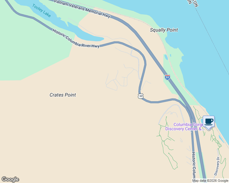 map of restaurants, bars, coffee shops, grocery stores, and more near 4541 Basalt Street in The Dalles