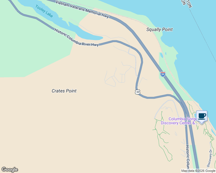 map of restaurants, bars, coffee shops, grocery stores, and more near 4541 Basalt Street in The Dalles