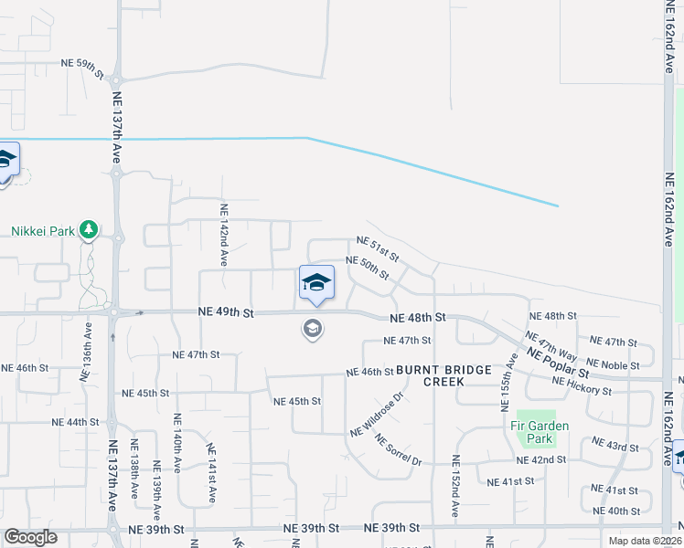 map of restaurants, bars, coffee shops, grocery stores, and more near 4916 Northeast 147th Avenue in Vancouver