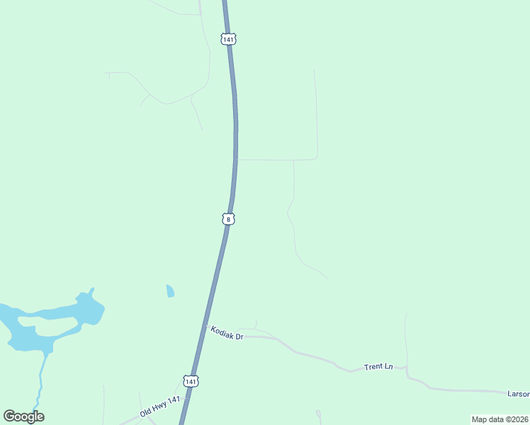 map of restaurants, bars, coffee shops, grocery stores, and more near N19415 Thompson East in Pembine