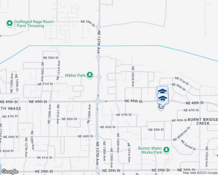 map of restaurants, bars, coffee shops, grocery stores, and more near Northeast 51st Street in Vancouver