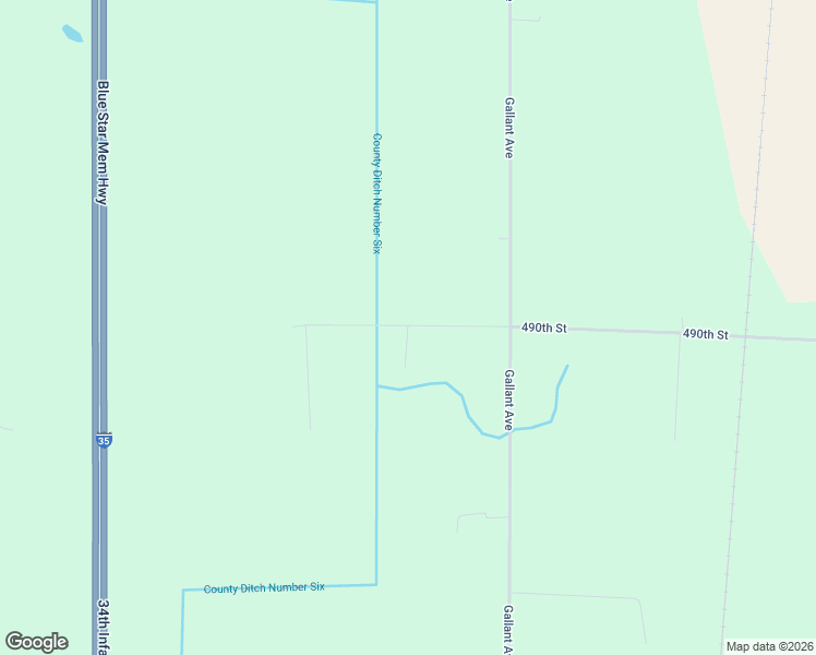 map of restaurants, bars, coffee shops, grocery stores, and more near 6357 490th Street in Rush City