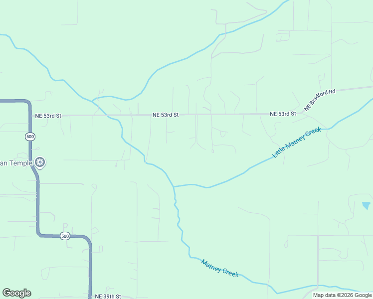 map of restaurants, bars, coffee shops, grocery stores, and more near 25003 Northeast 51st Street in Vancouver