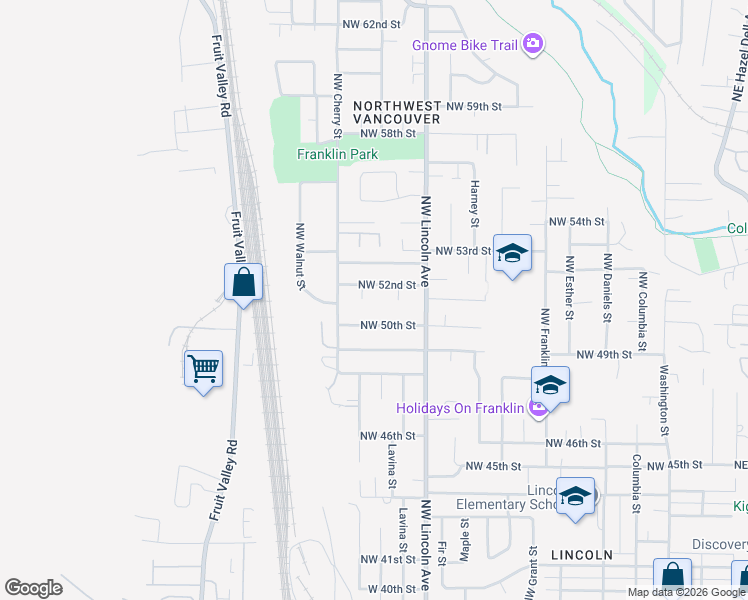 map of restaurants, bars, coffee shops, grocery stores, and more near 1311 Northwest 52nd Street in Vancouver