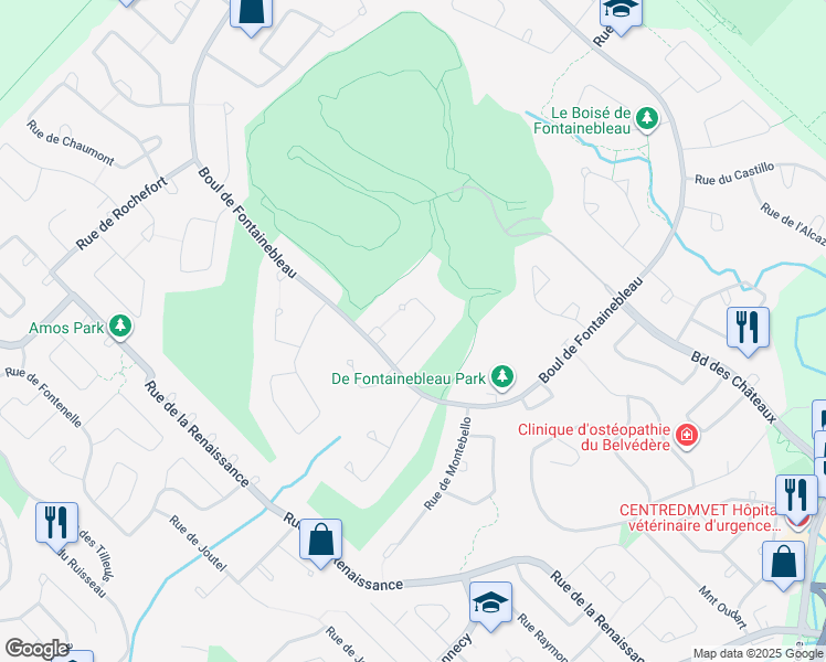 map of restaurants, bars, coffee shops, grocery stores, and more near 9 Rue de Chenonceau in Blainville