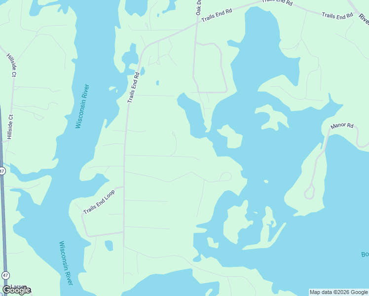 map of restaurants, bars, coffee shops, grocery stores, and more near 4010 Sandy Bluff Road in Rhinelander