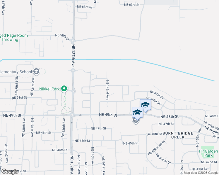 map of restaurants, bars, coffee shops, grocery stores, and more near 14203 Northeast 52nd Street in Vancouver