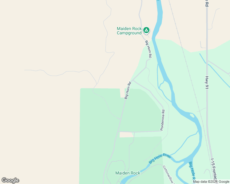 map of restaurants, bars, coffee shops, grocery stores, and more near Big Horn Road in Beaverhead County