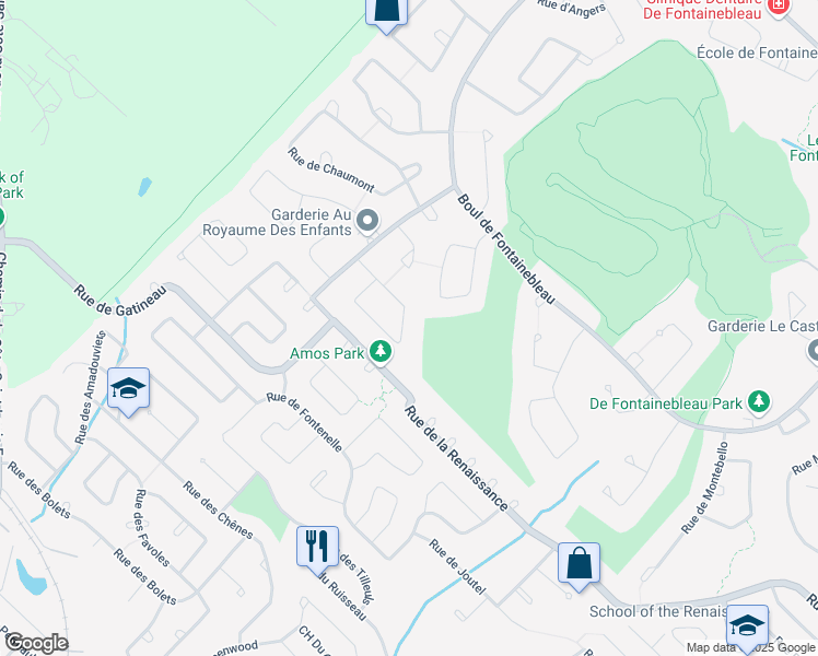 map of restaurants, bars, coffee shops, grocery stores, and more near 20 Rue de Tarascon in Blainville