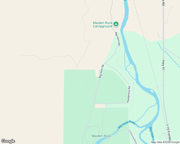 map of restaurants, bars, coffee shops, grocery stores, and more near Big Horn Road in Beaverhead County