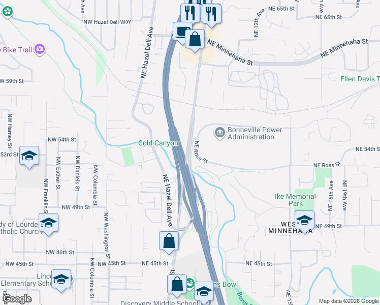 map of restaurants, bars, coffee shops, grocery stores, and more near 5085 Main Street in Vancouver