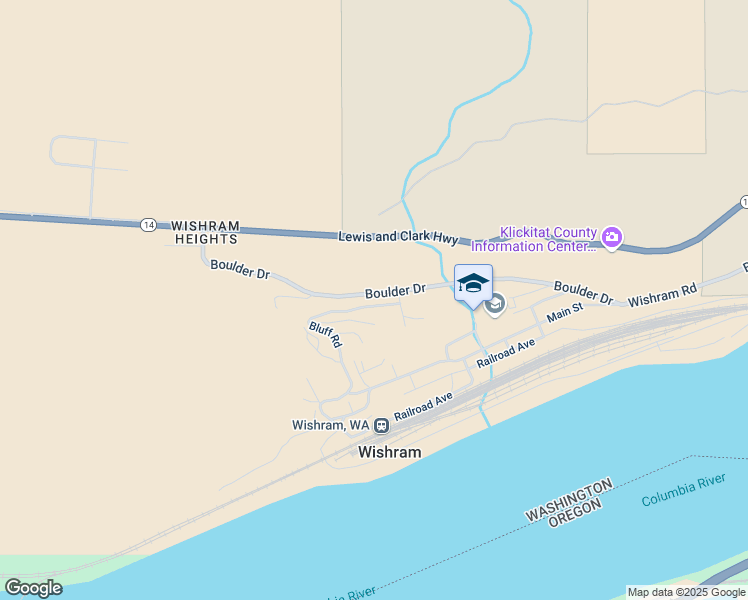 map of restaurants, bars, coffee shops, grocery stores, and more near 331 Bluff Road in Wishram