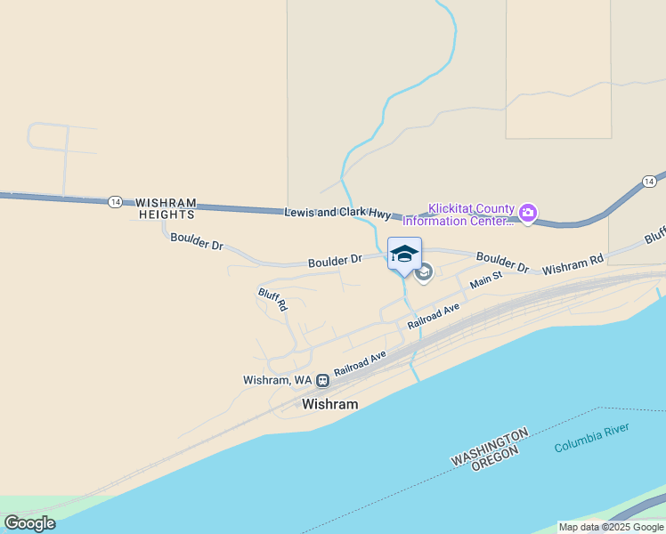 map of restaurants, bars, coffee shops, grocery stores, and more near 331 Bluff Road in Wishram