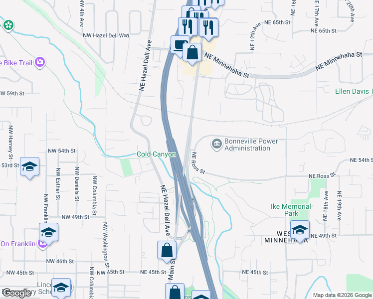 map of restaurants, bars, coffee shops, grocery stores, and more near 7656 Main Street in Vancouver