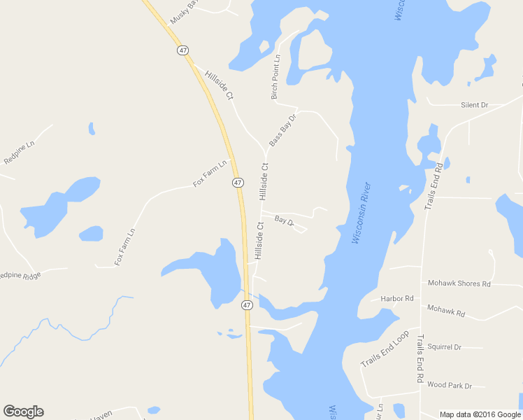 map of restaurants, bars, coffee shops, grocery stores, and more near 4068 Hillside Court in Rhinelander