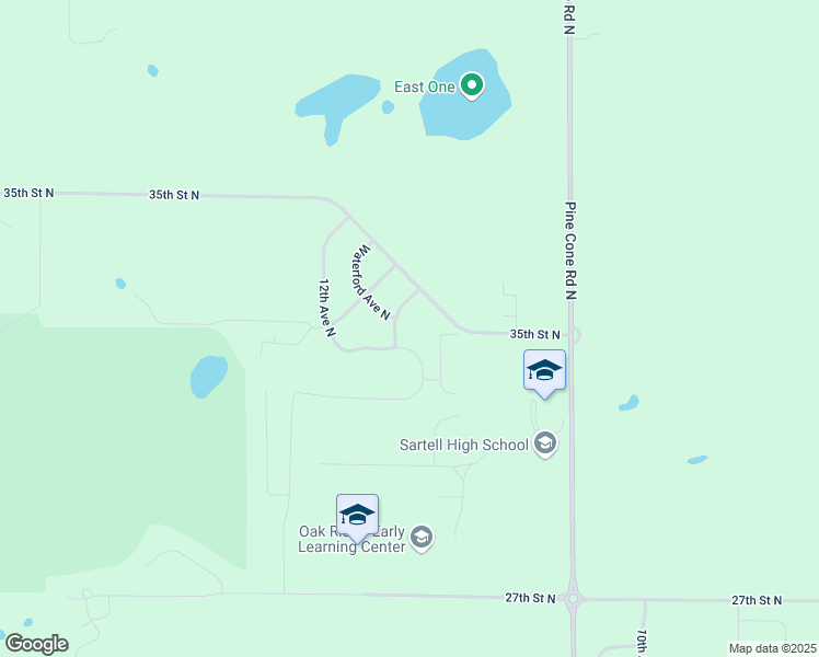 map of restaurants, bars, coffee shops, grocery stores, and more near 3404 Clemson Avenue North in Sartell