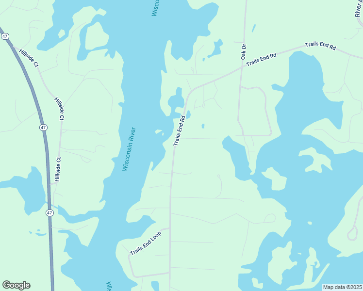 map of restaurants, bars, coffee shops, grocery stores, and more near 5641 Moon Lite Bay Road in Rhinelander