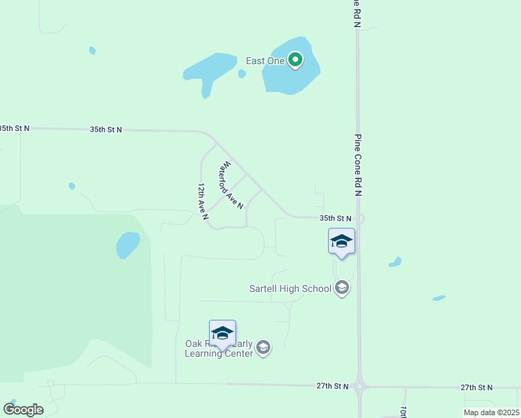 map of restaurants, bars, coffee shops, grocery stores, and more near 3404 Clemson Avenue North in Sartell