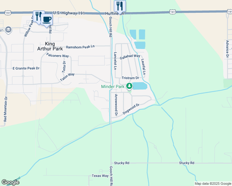 map of restaurants, bars, coffee shops, grocery stores, and more near 5701 Arrowwood Drive in Bozeman