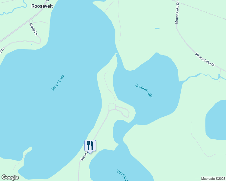 map of restaurants, bars, coffee shops, grocery stores, and more near 4136 Moen Lake Road in Rhinelander