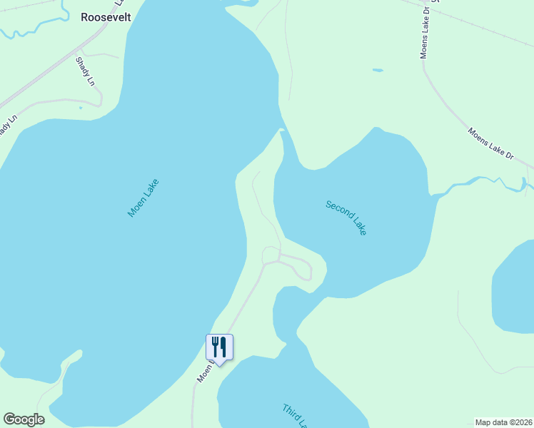 map of restaurants, bars, coffee shops, grocery stores, and more near 4160 Moen Lake Road in Rhinelander