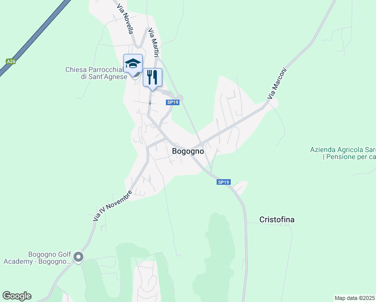 map of restaurants, bars, coffee shops, grocery stores, and more near in Bogogno