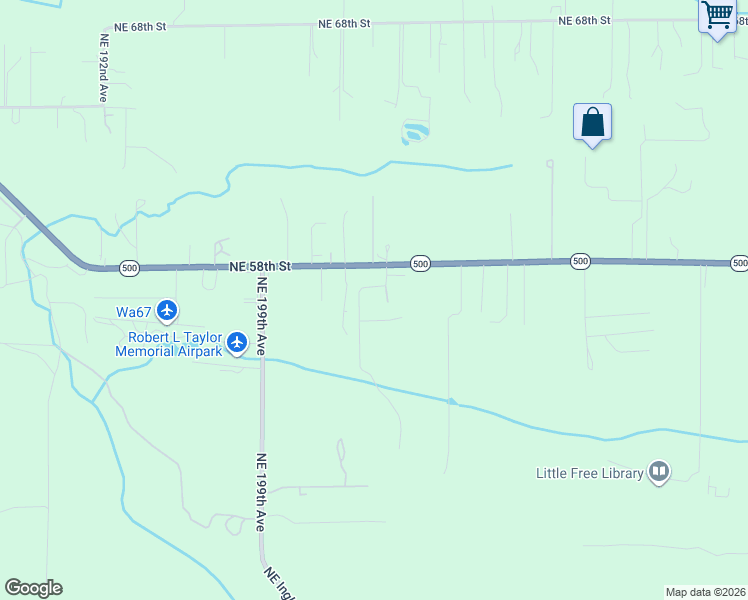 map of restaurants, bars, coffee shops, grocery stores, and more near 20305 Northeast 58th Street in Vancouver