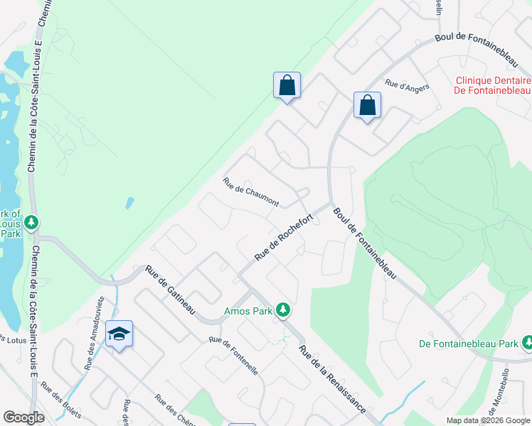 map of restaurants, bars, coffee shops, grocery stores, and more near 8 Rue de Talcy in Blainville