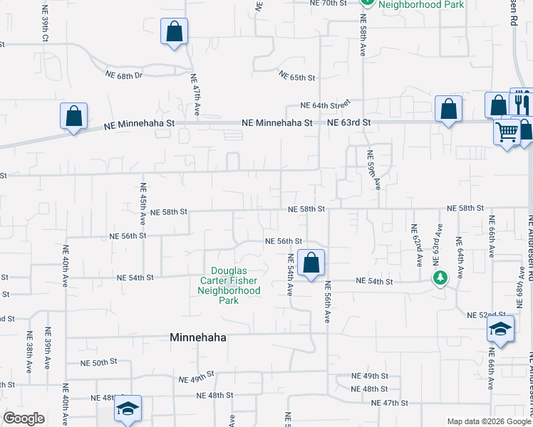 map of restaurants, bars, coffee shops, grocery stores, and more near 5714 Northeast 52nd Place in Vancouver