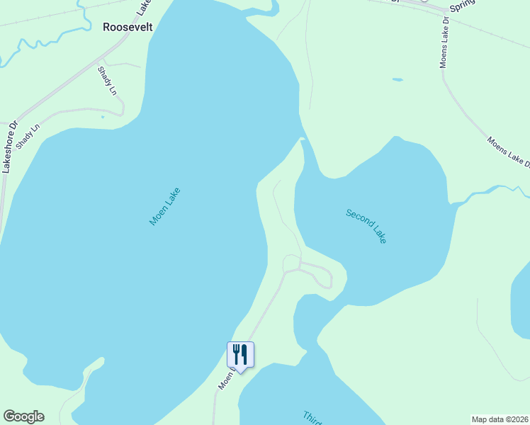 map of restaurants, bars, coffee shops, grocery stores, and more near 4185 Moen Lake Road in Rhinelander