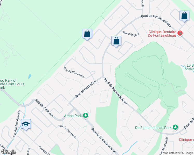 map of restaurants, bars, coffee shops, grocery stores, and more near 3 Rue de Rochefort in Blainville