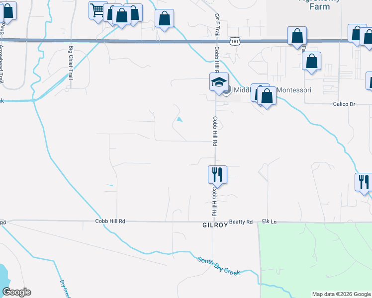 map of restaurants, bars, coffee shops, grocery stores, and more near 1388 Cobb Hill Road in Bozeman