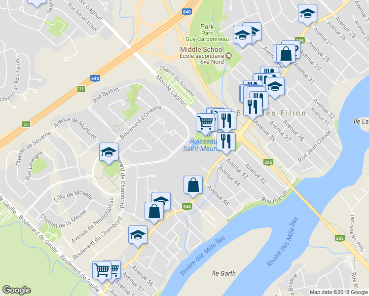 map of restaurants, bars, coffee shops, grocery stores, and more near 112 Boulevard d'Orléans in Lorraine