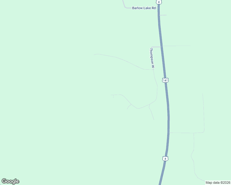 map of restaurants, bars, coffee shops, grocery stores, and more near W7542 Thompson West in Pembine