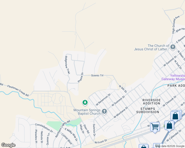 map of restaurants, bars, coffee shops, grocery stores, and more near 47-53 Prairie Lane in Livingston