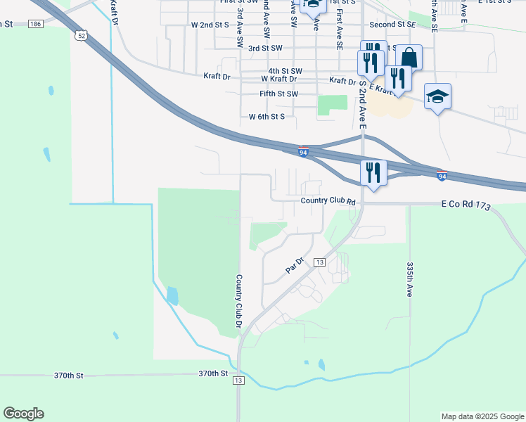 map of restaurants, bars, coffee shops, grocery stores, and more near 200 Country Club Road in Melrose