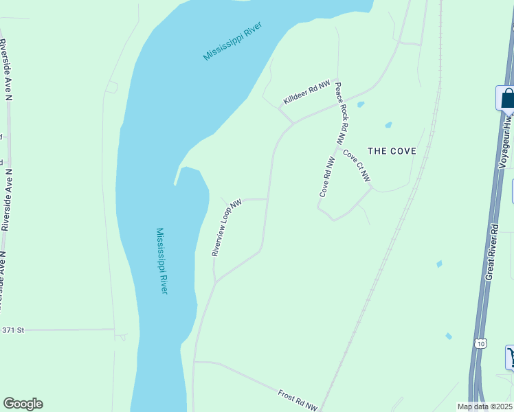 map of restaurants, bars, coffee shops, grocery stores, and more near 6731 Northeast River Road in Sauk Rapids