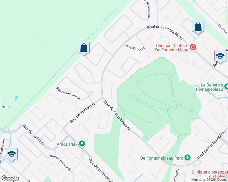 map of restaurants, bars, coffee shops, grocery stores, and more near 10 Rue de Rambouillet in Blainville