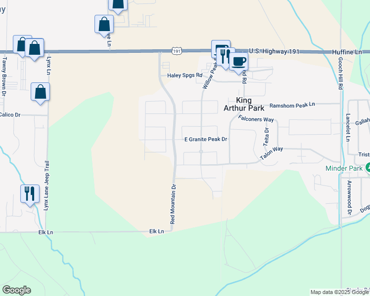 map of restaurants, bars, coffee shops, grocery stores, and more near Horsethief Peak Court in Gallatin County