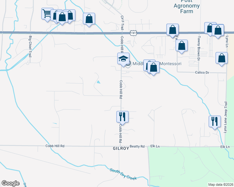 map of restaurants, bars, coffee shops, grocery stores, and more near 1391 Cobb Hill Road in Bozeman